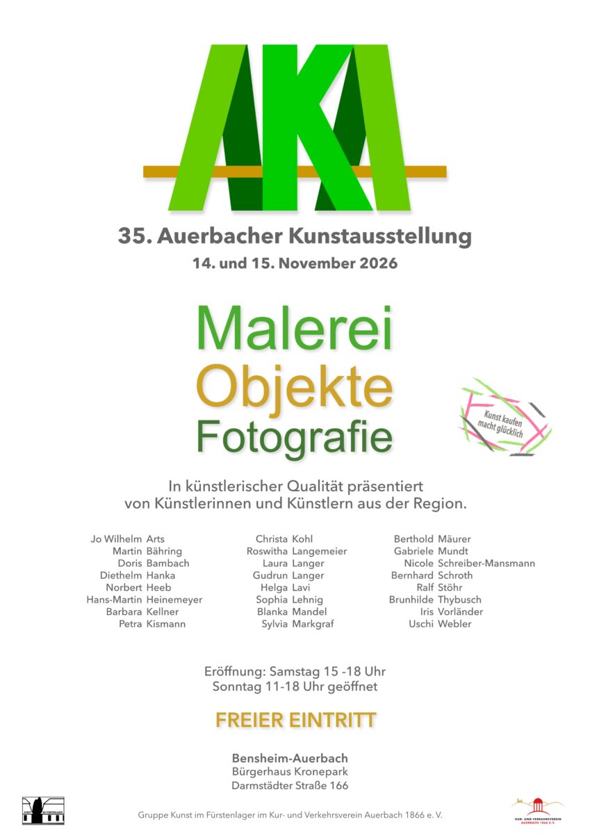 Auerbacher Kunstausstellung 2026 Plakat
